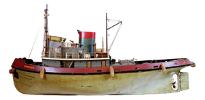 Model Tug Boat from Camecock, London, 1940s