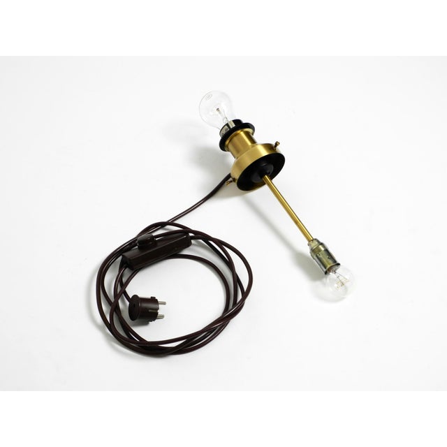 Large Illuminated Glass Table Lamp withn Dupion Silk Shade from Putzler, 1970s For Sale - Image 10 of 18