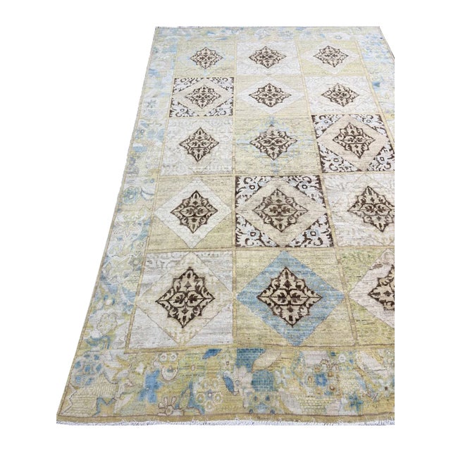 Handwoven Transitional Area Rug 6x9 For Sale In Dallas - Image 6 of 8