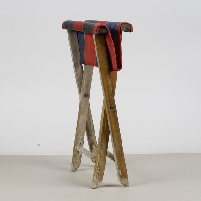Vintage Folding Beach Stool, 1930s For Sale - Image 6 of 9