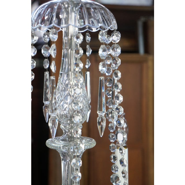 Vintage Maria Theresa European Bohemian Crystal 6 Arm Candlestick Chandelier For Sale - Image 10 of 18
