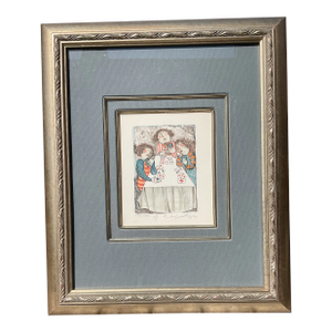 1980s Garciela Rodo Boulanger “Joueurs De Cartes” Lithograph Signed and Numbered