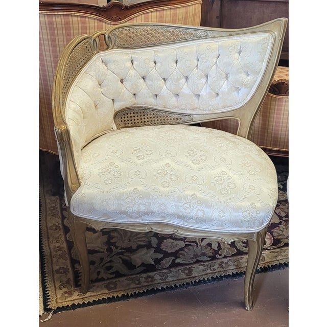 Pair Hollywood Regency 1950s Matched Pair of Chairs For Sale - Image 9 of 12