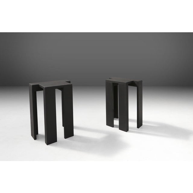 Black Stackable Stool from Bram Vanderbeke, Belgium, 2010s For Sale - Image 14 of 18