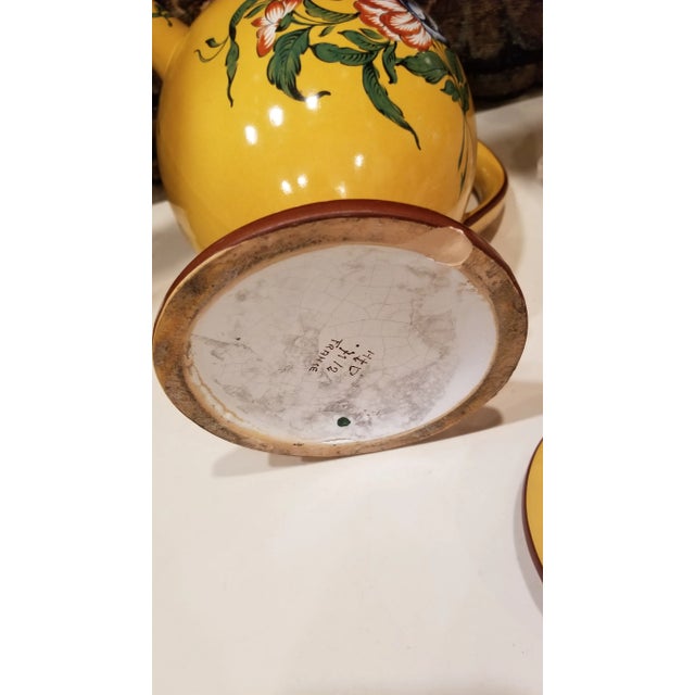 French Vintage French Faience Wine Jug For Sale - Image 3 of 13