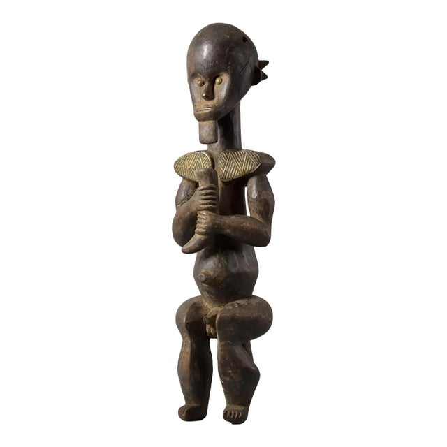 Early 20th Century Male Fang Byeri Standing Reliquary Figure Gabon For Sale