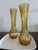 Pair of Vintage MCM Italian Amber Glass Vase For Sale - Image 4 of 6