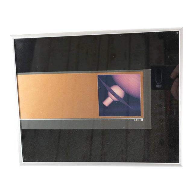 1980's Contemporary Modern Mixed Media Signed Art Piece For Sale