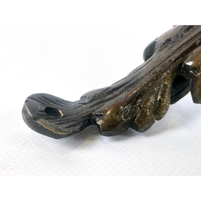 Large Antique Bronze Cherub Door Pull Handle For Sale - Image 13 of 18