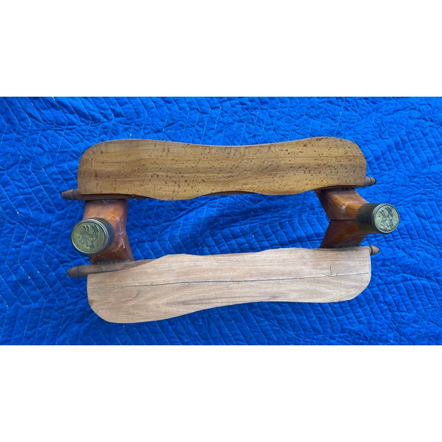 Wood A Vintage Egyptian Camel Footstool/Ottoman, With Green Leather Seat, 1960's For Sale - Image 7 of 12