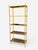Mid-Century Modern Vintage Italian Gold Gilt Faux Bamboo Étagère – Hollywood Regency Metal Bookcase With Smoked Glass & Cane Shelves For Sale - Image 3 of 9