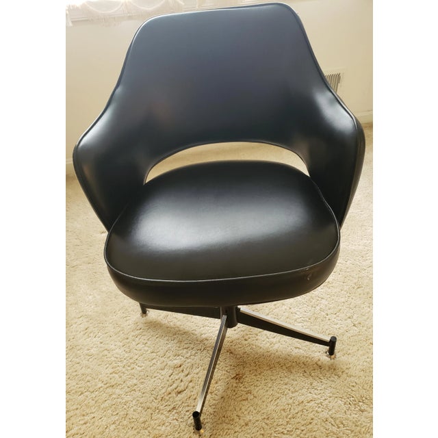 Metal Mid Century Black Overman Swivel Office Chair For Sale - Image 7 of 7