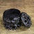 Vintage Chinese Ebony Wood Incense Burner | Carved Ruyi Lingzhi Censer With Stand For Sale - Image 9 of 9