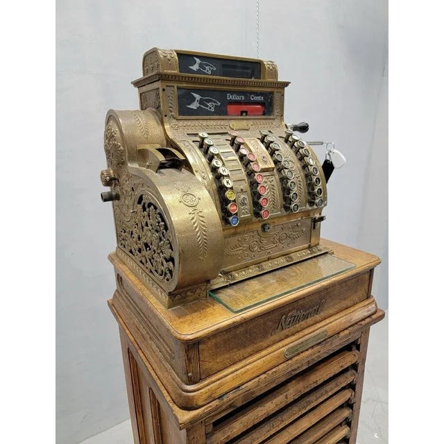 Antique National Cash Register Co. Model 422X with Paper Receipt Ink Printer Classic American vintage at its finest, this...