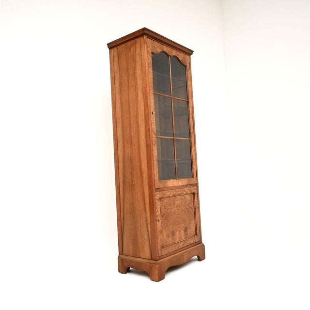 Antique Burr Walnut Bookcase, 1930 For Sale - Image 4 of 8