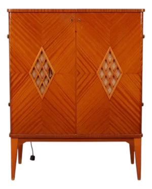 Mid 20th Century Stern + Stern Concerton Type v 594 Bar + Stereo Cabinet, Attributed
