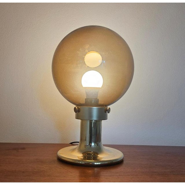 Very Midcentury Large Table Brass Lamp, Switzerland, 1970s For Sale - Image 10 of 12
