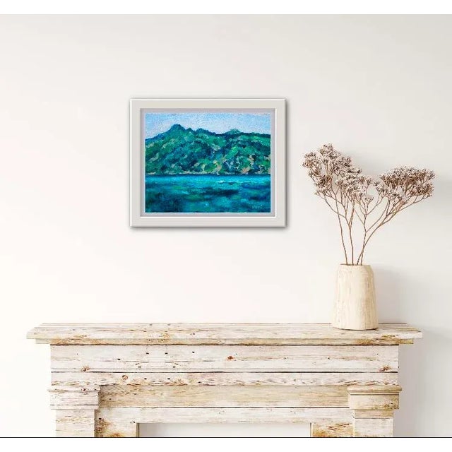 Morning View of Molokai Oil Painting Seascape For Sale - Image 4 of 6