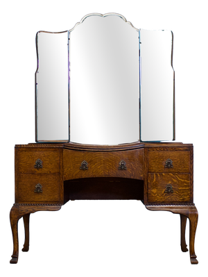 Art Deco Dressing Table in Oak, 1930s