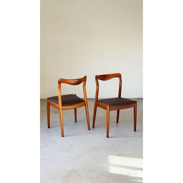 Teak Dining Chairs with Rosewood Joint Detail attributed to H.W. Klein for Bramin, 1960s, Set of 6 For Sale - Image 17 of 18