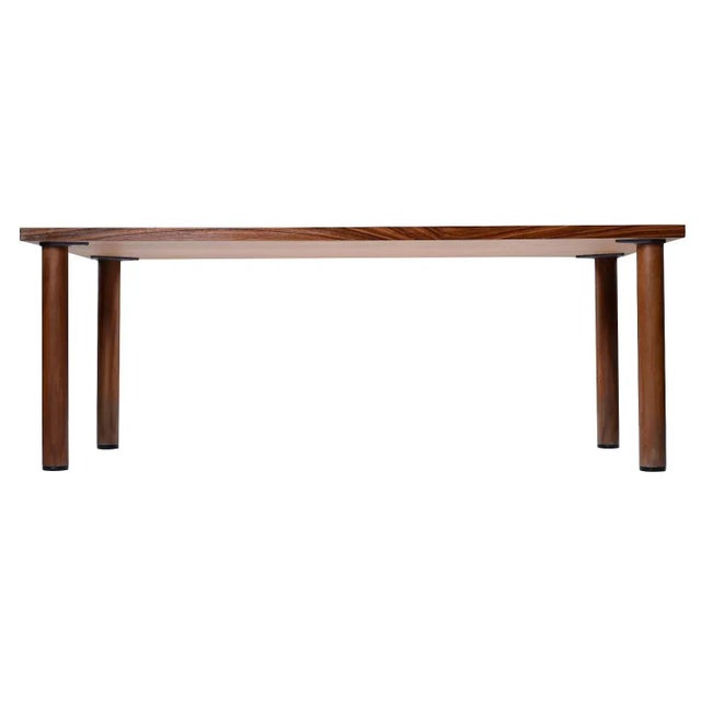 Mid-Century Modern Long and Narrow Modern Minimalist Rosewood Dining Table For Sale - Image 3 of 13