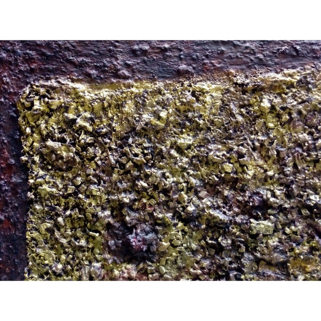 Brown "From Elsewhere" Contemporary Original Abstract Relief Brutalist Neutral Palette Oil Painting For Sale - Image 8 of 10