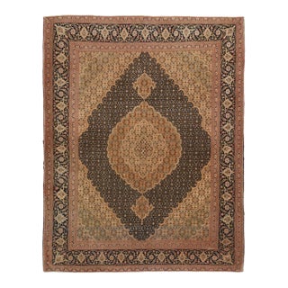1970s Vintage Turkish Oushak Handmade Wool Cotton Brown Area Rug For Sale