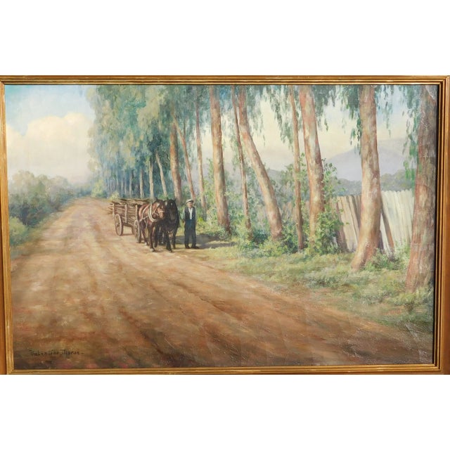 Impressionist Valentine Morse Early San Diego Artist "San Luis Rey" Oil/Canvas 20 X 30 For Sale - Image 3 of 7