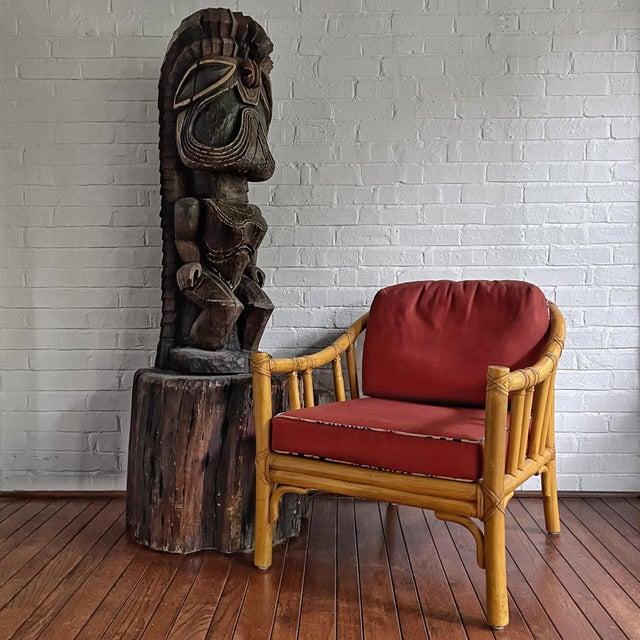 McGuire A-1 Rattan Lounge Chair For Sale - Image 11 of 11