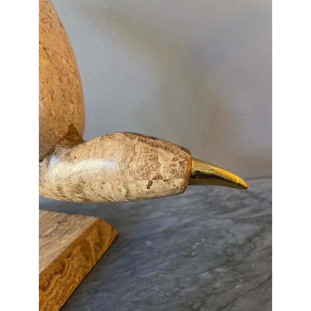 Tessellated Marble Perched Birds, 1980, Set of 2 For Sale - Image 6 of 13