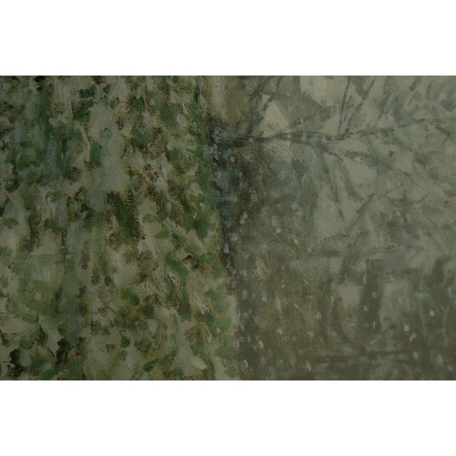 Custom Framed Impressionist Art Print Winter Scene For Sale - Image 12 of 13