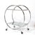 Mid 20th Century Art Deco Style Round Form Tubular Two-Tier Bar Cart in Chrome and Smoked Mirror For Sale - Image 5 of 13