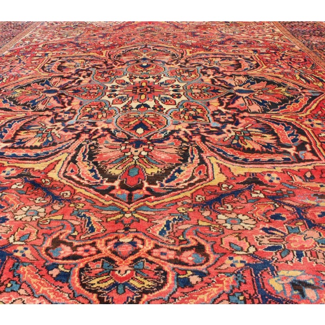 Textile Keivan Woven Arts,RM-M17420, Heriz With Medallion Design in Red Tones Rug- 10′2″ × 14′ For Sale - Image 7 of 11