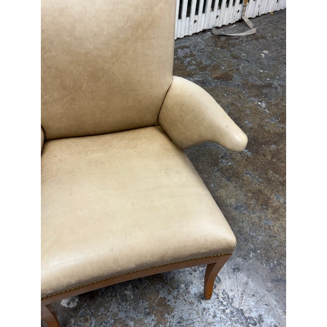 Rose Tarlow Rose Tarlow Swedish Library Leather Armchairs, Pair For Sale - Image 4 of 12