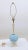Italian Vintage Balboa 1950’s Venetian Glass Aqua Blue Lamp, Hand Made in Italy For Sale - Image 3 of 12