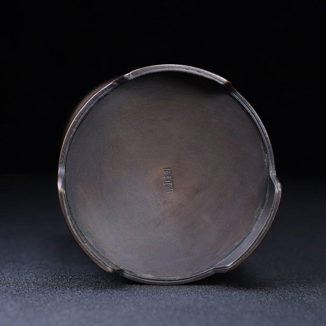 Light Gray Chinese Silver Gilt Bronze Pen Holder For Sale - Image 8 of 10