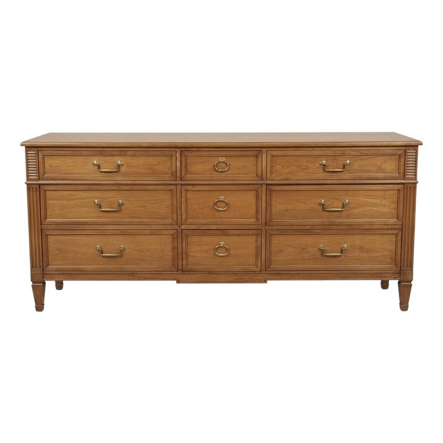 Vintage Kindel 9 Drawer Dresser For Sale