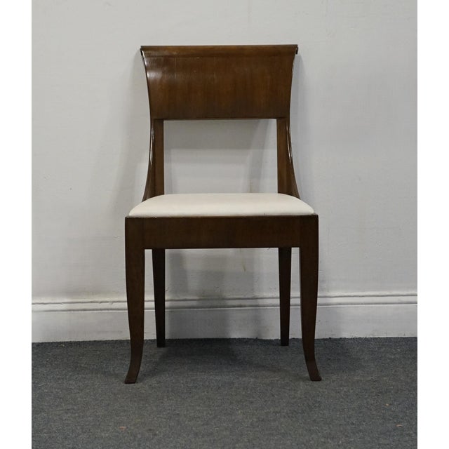 Contemporary Baker Furniture Solid Mahogany Transitional Contemporary Dining Side Chair 2899-3579 For Sale - Image 3 of 10