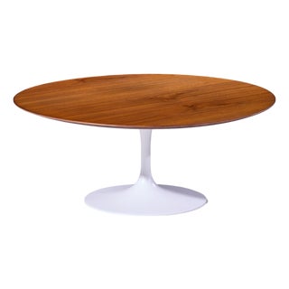Eero Saarinen for Knoll Mid Century Tulip Walnut Coffee Table For Sale