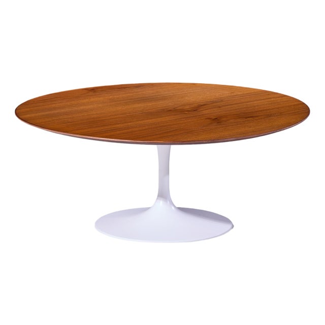 Eero Saarinen for Knoll Mid Century Tulip Walnut Coffee Table For Sale