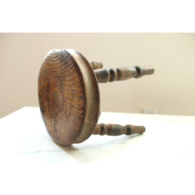 French Country 19th Century English Carved Hardwood Footstool For Sale - Image 3 of 6