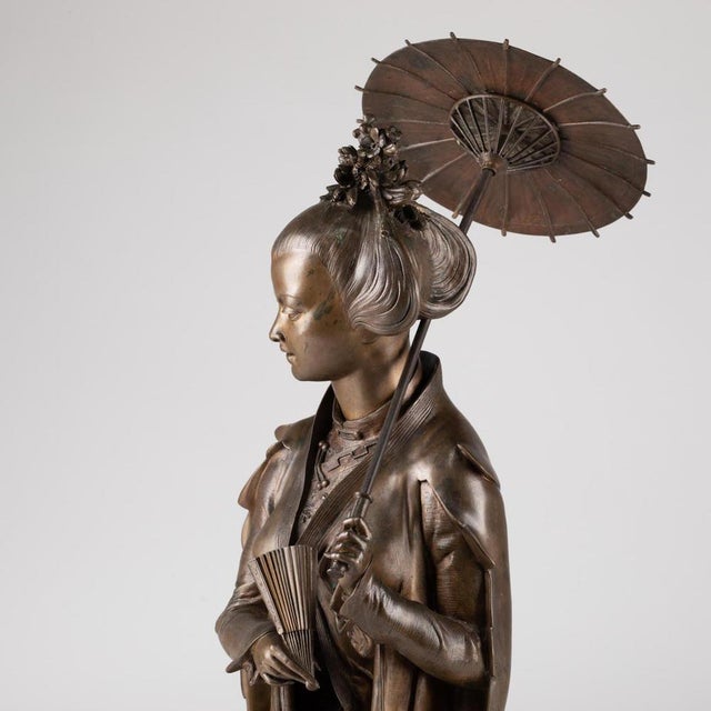 Sculpture in Patinated Bronze by Auguste Lalouette For Sale - Image 9 of 11