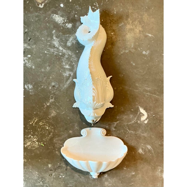 Vintage Italian Glazed Ceramic Koi Lavabo For Sale In West Palm - Image 6 of 6