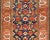 Early 20th Century Antique Caucasian Rug With All-Over Design in Royal Blue Field Soft Red & Green For Sale In Atlanta - Image 6 of 12