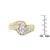 14KT Two-Toned Gold Marquise, Baguette and Round Cut Diamond Bypass Ring (1 cttw, H-I Color, SI1-SI2 Clarity) - Size 7 For Sale In New York - Image 6 of 6