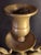 Antique Polish Brass 5 Light Sabbath Candelabra 19th C Judaica Menorah Candle For Sale - Image 10 of 18