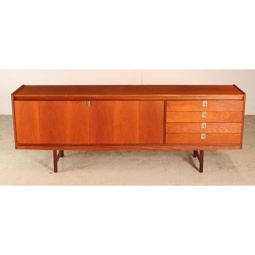 Mid-Century Teak Sideboard with Brushed Steel Handles by Robert Heritage for Archie Shine, 1960s For Sale - Image 15 of 15