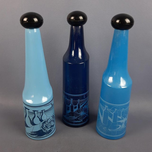 Glass Vintage Collectible Glass Bottles by Salvador Dali, 1970s, Set of 3 For Sale - Image 7 of 17
