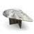 Set of two teardrop-shaped coffee tables in Arabescato gray marble. This pair of Italian-designed tables from the 80s and...