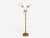 1950s Swedish Modern, Floor Lamp, Stained Wood, Fabric, Sweden For Sale - Image 4 of 13